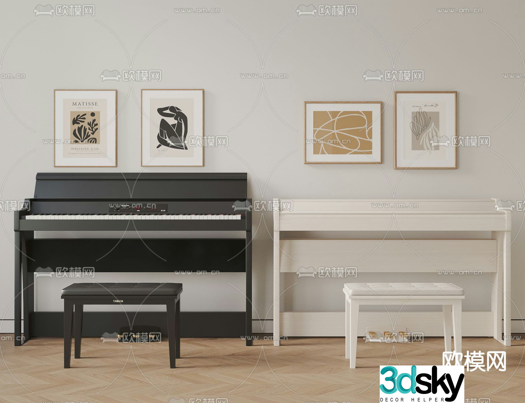 piano electronic keyboard 3d model