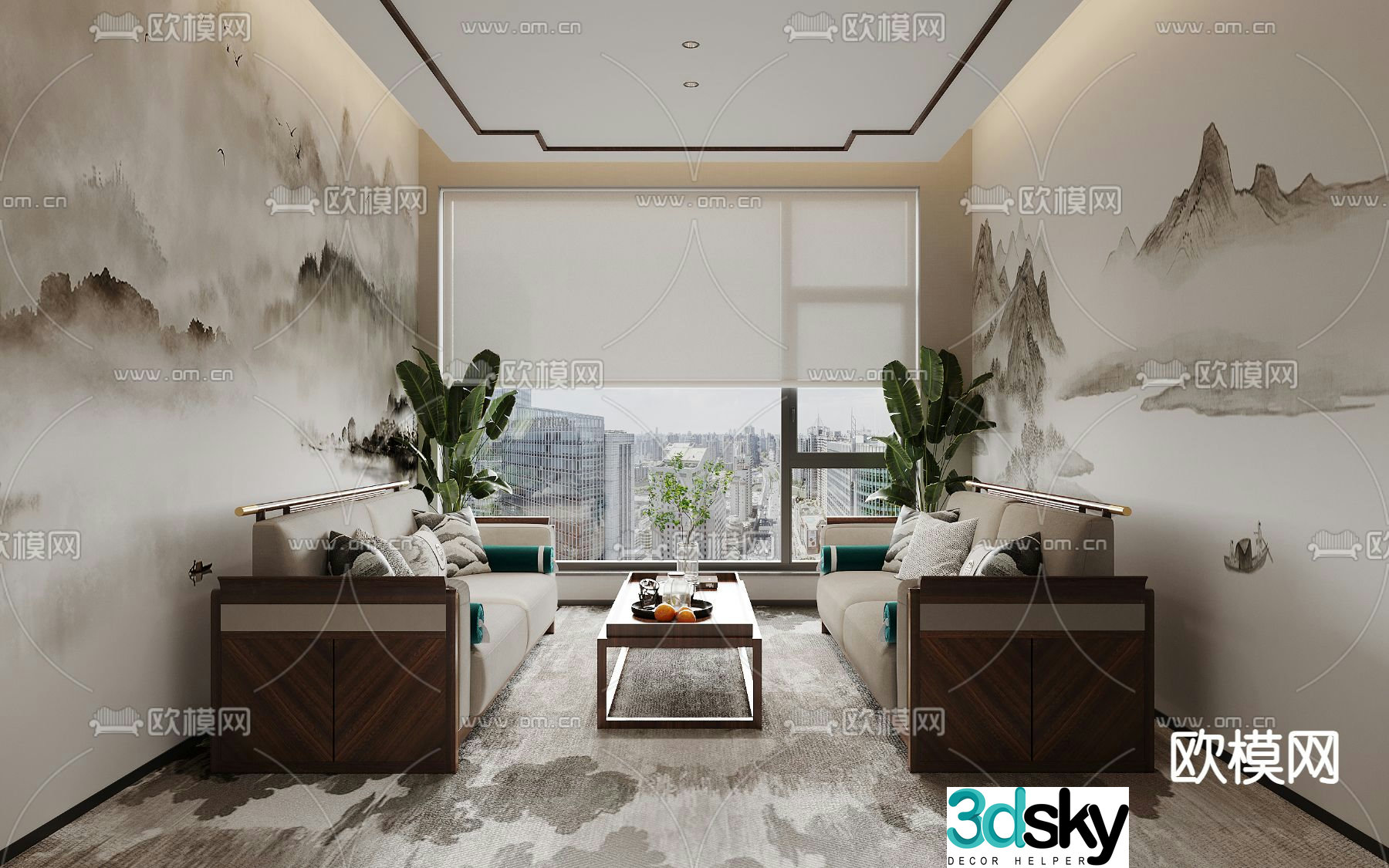 Office tea room reception area 3d model