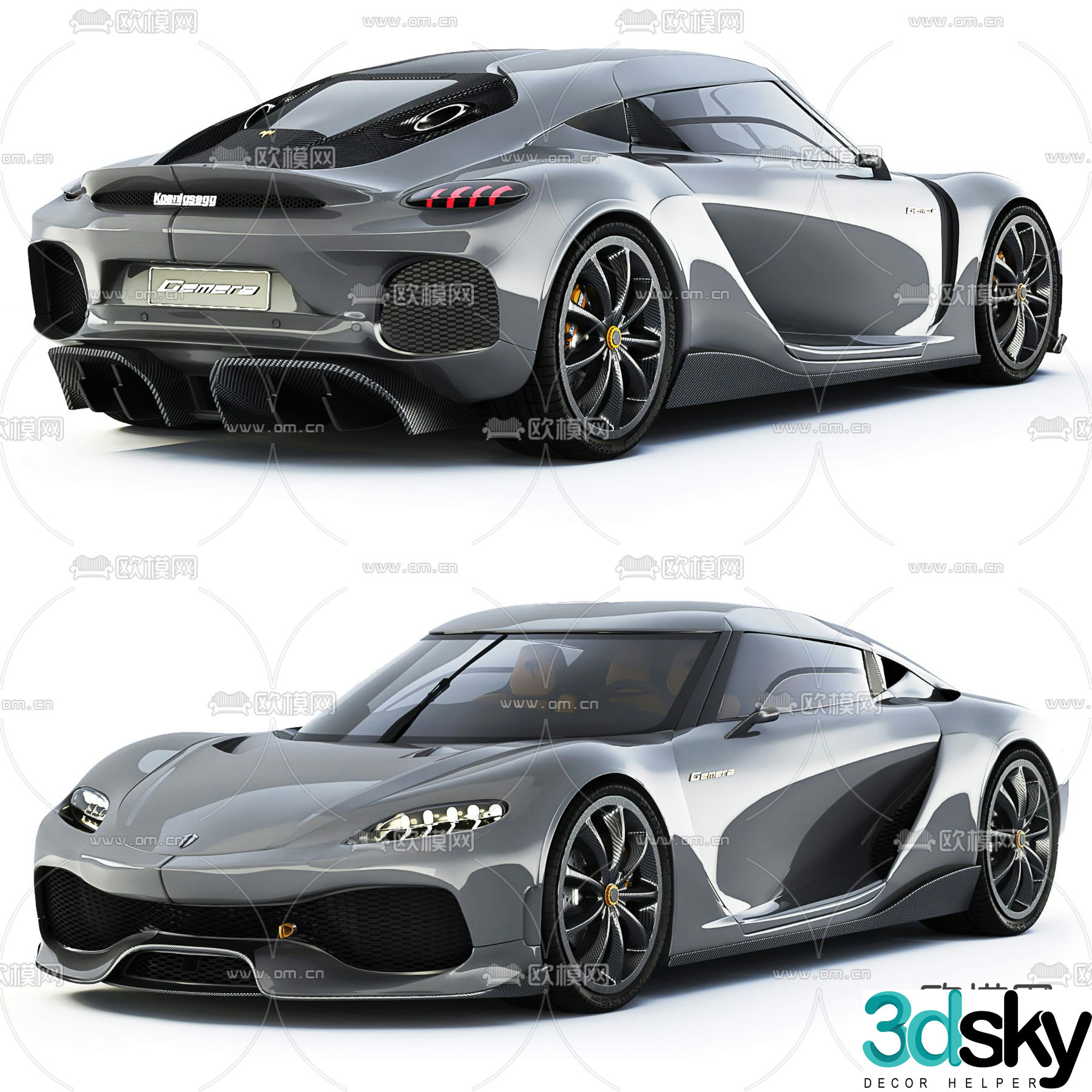 Koenigsegg sports car supercar 3d model