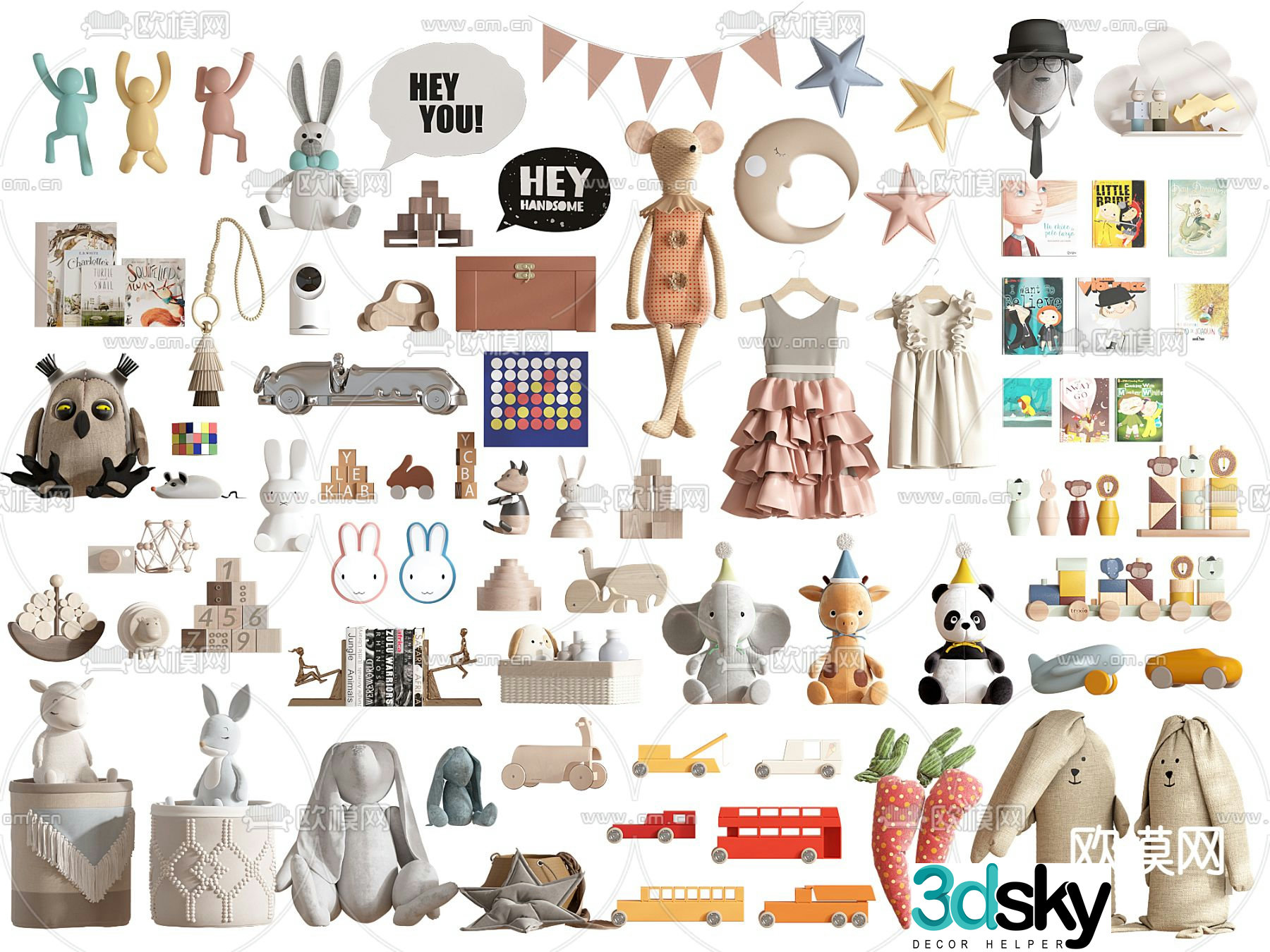 Plush toys dolls rag dolls children’s ornaments 3d model