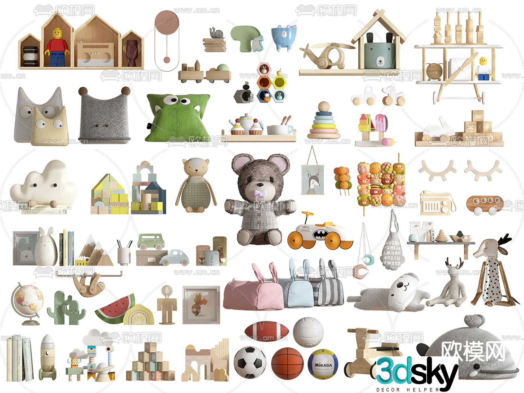 Plush toys dolls rag dolls children’s ornaments 3d model