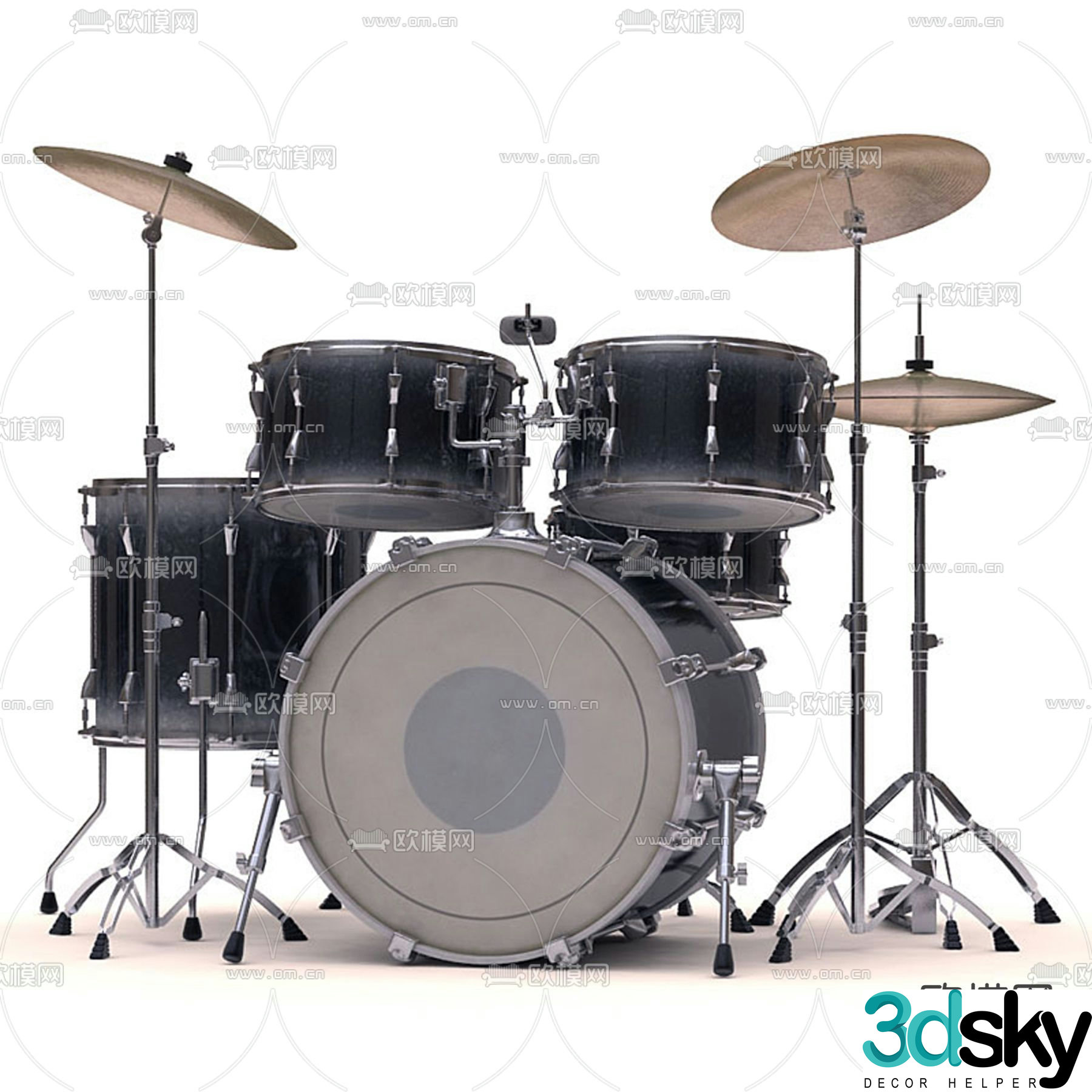 Drum set 3d model