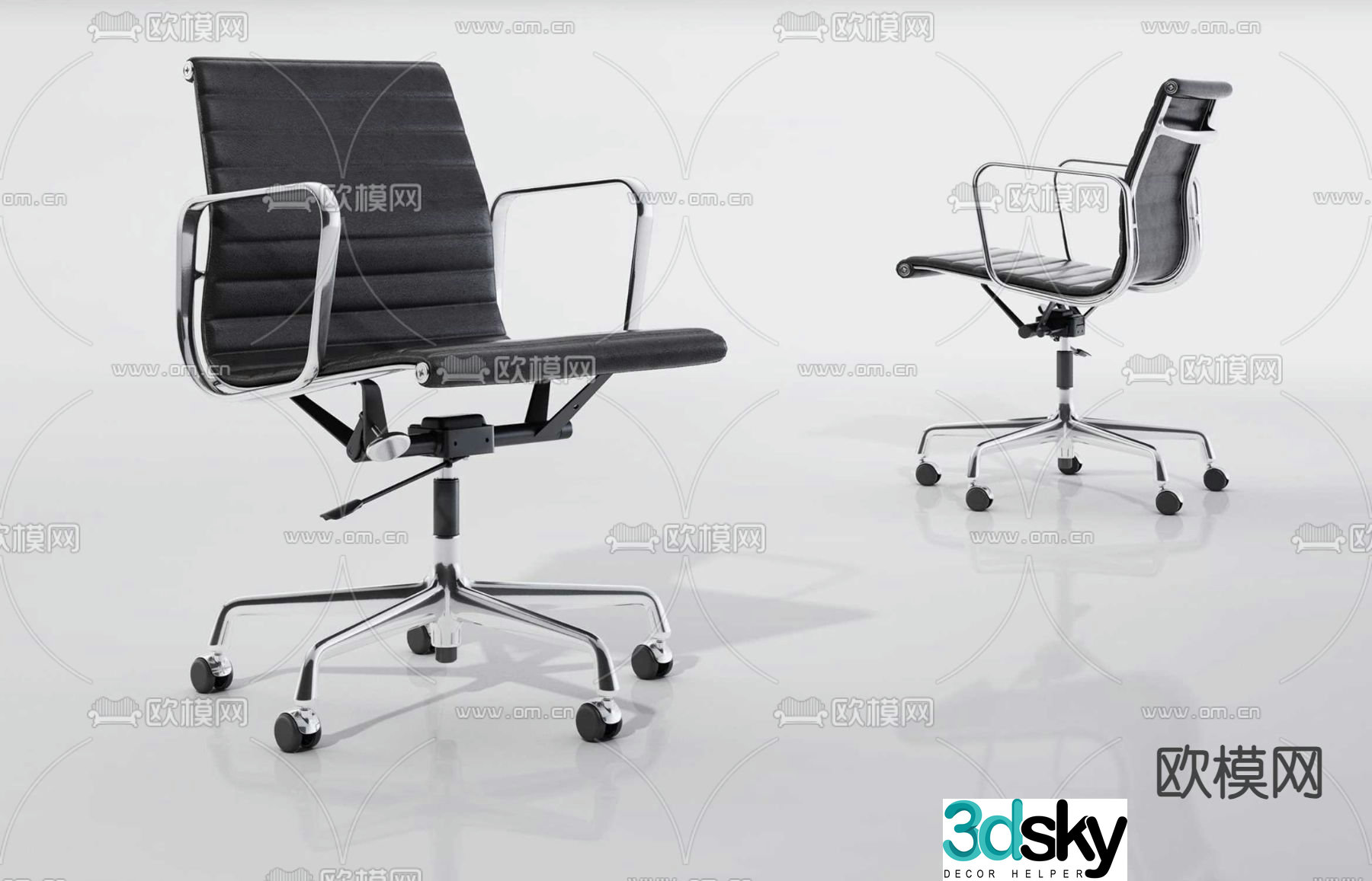 Office chair shift chair staff chair 3d model