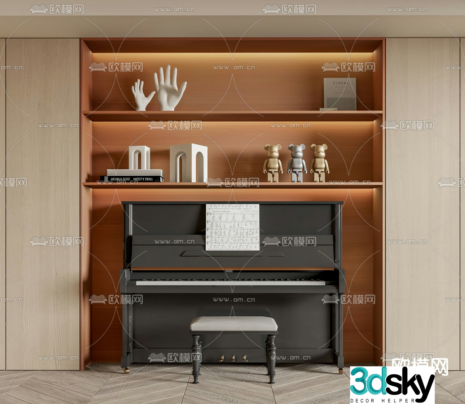 piano 3d model