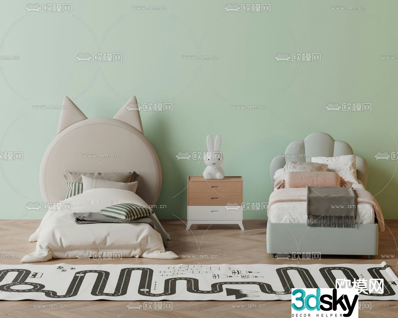 Children’s Bed Cartoon Children’s Bed 3D Model