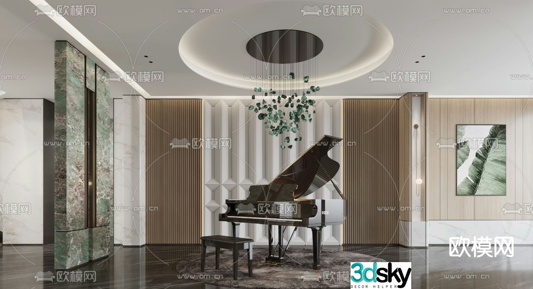 grand piano 3d model