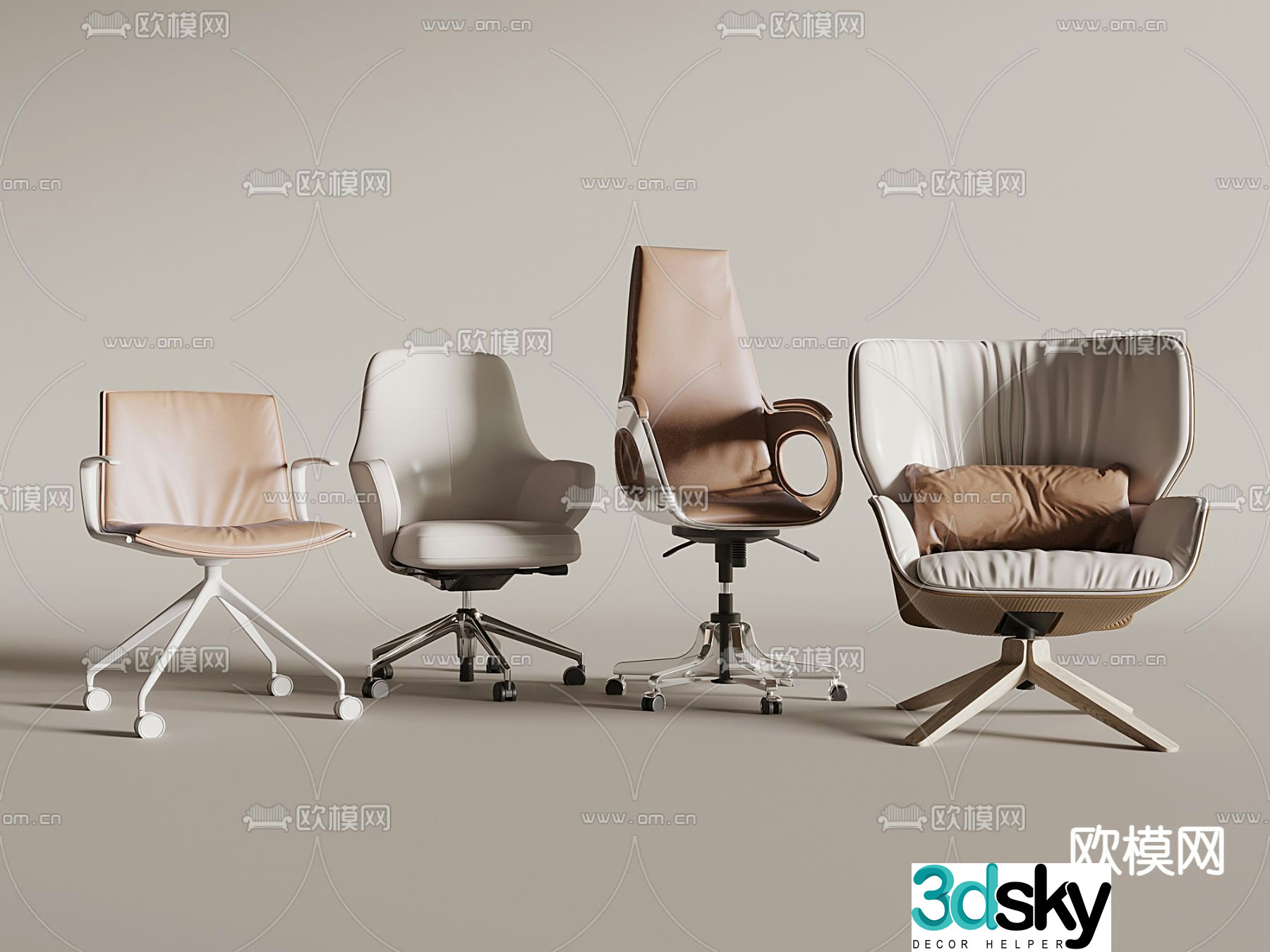 Office chair staff chair conference chair executive chair 3d model
