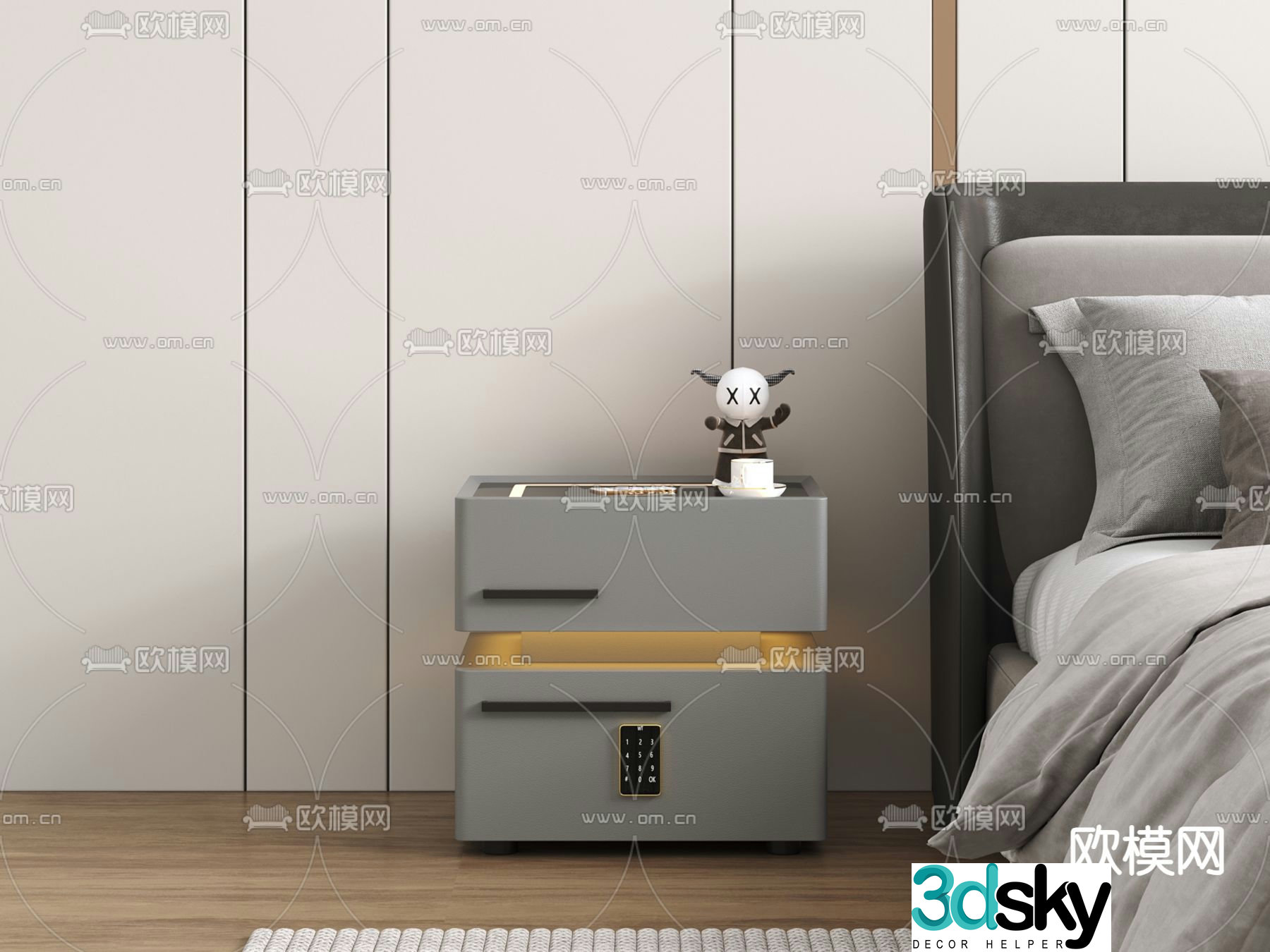 Modern safe password cabinet 3d model