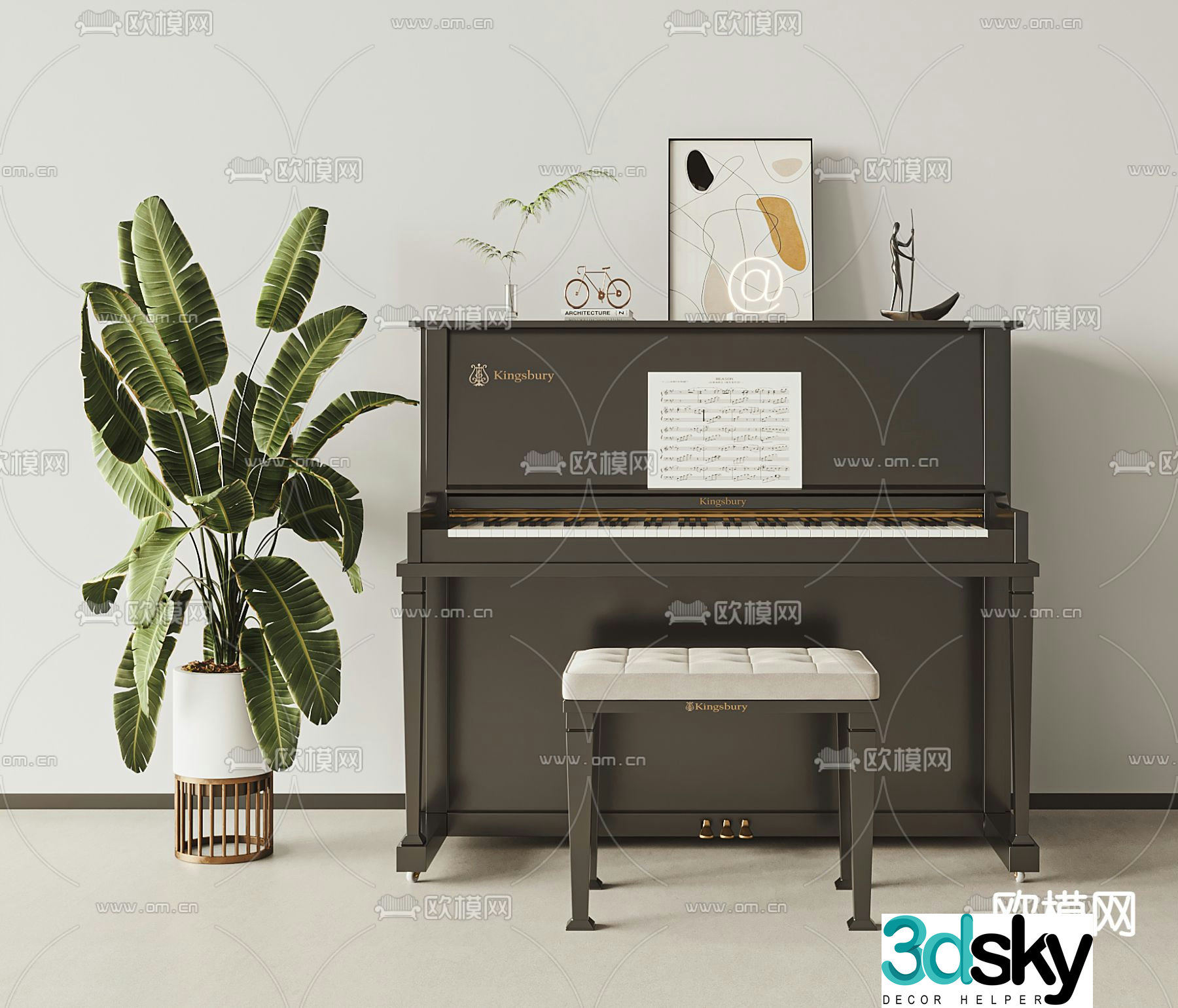 piano 3d model