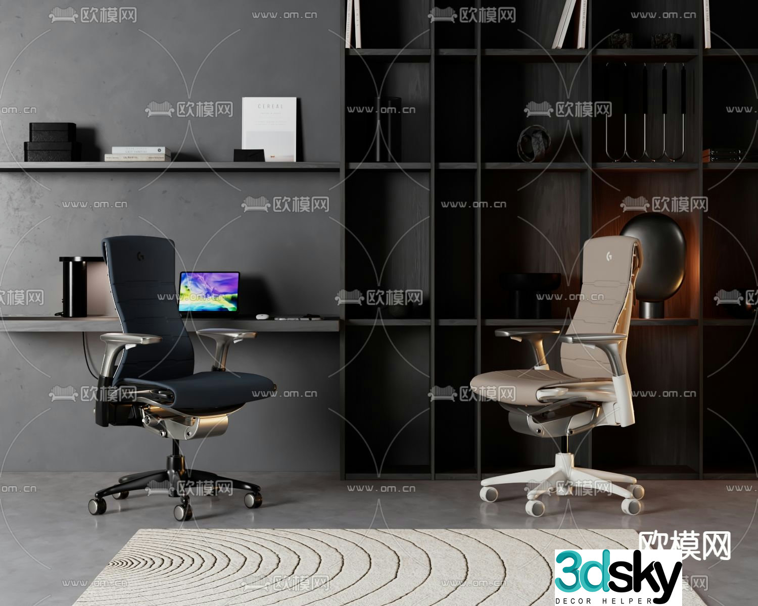 Office chair computer chair staff chair executive chair 3d model
