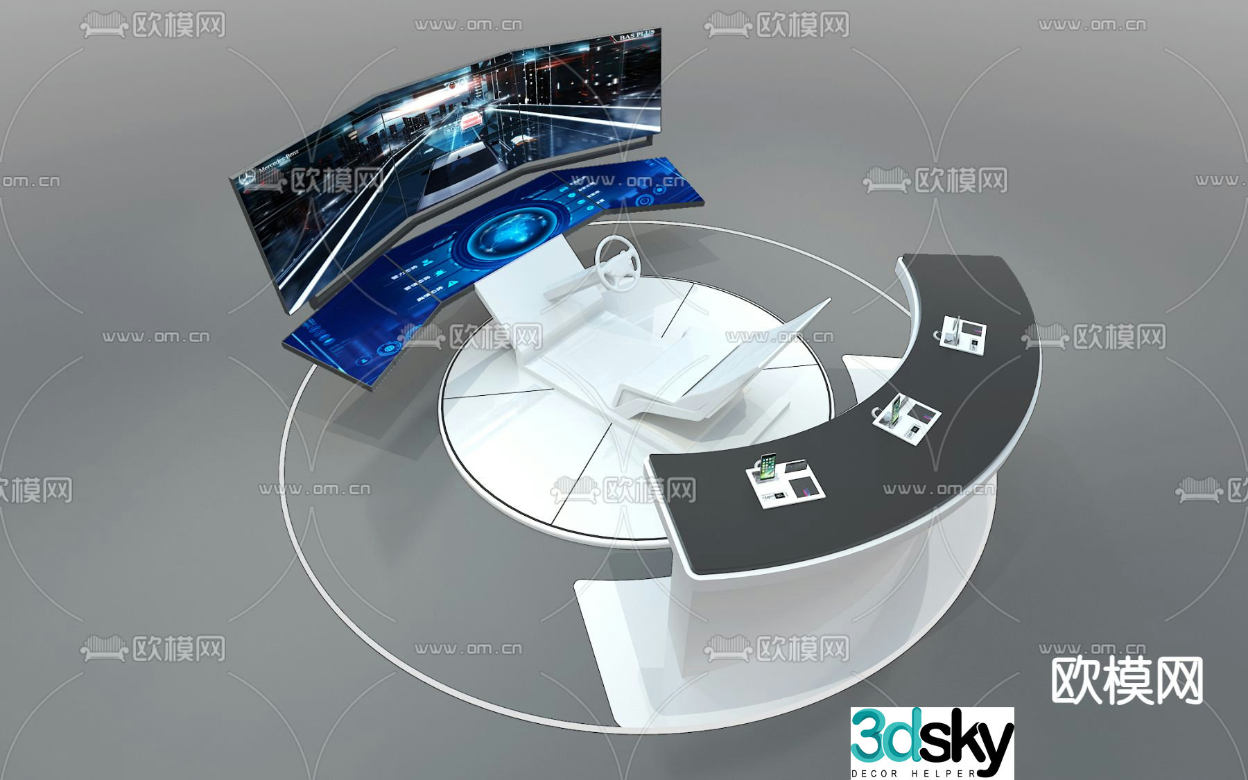 VR experience equipment 3d model