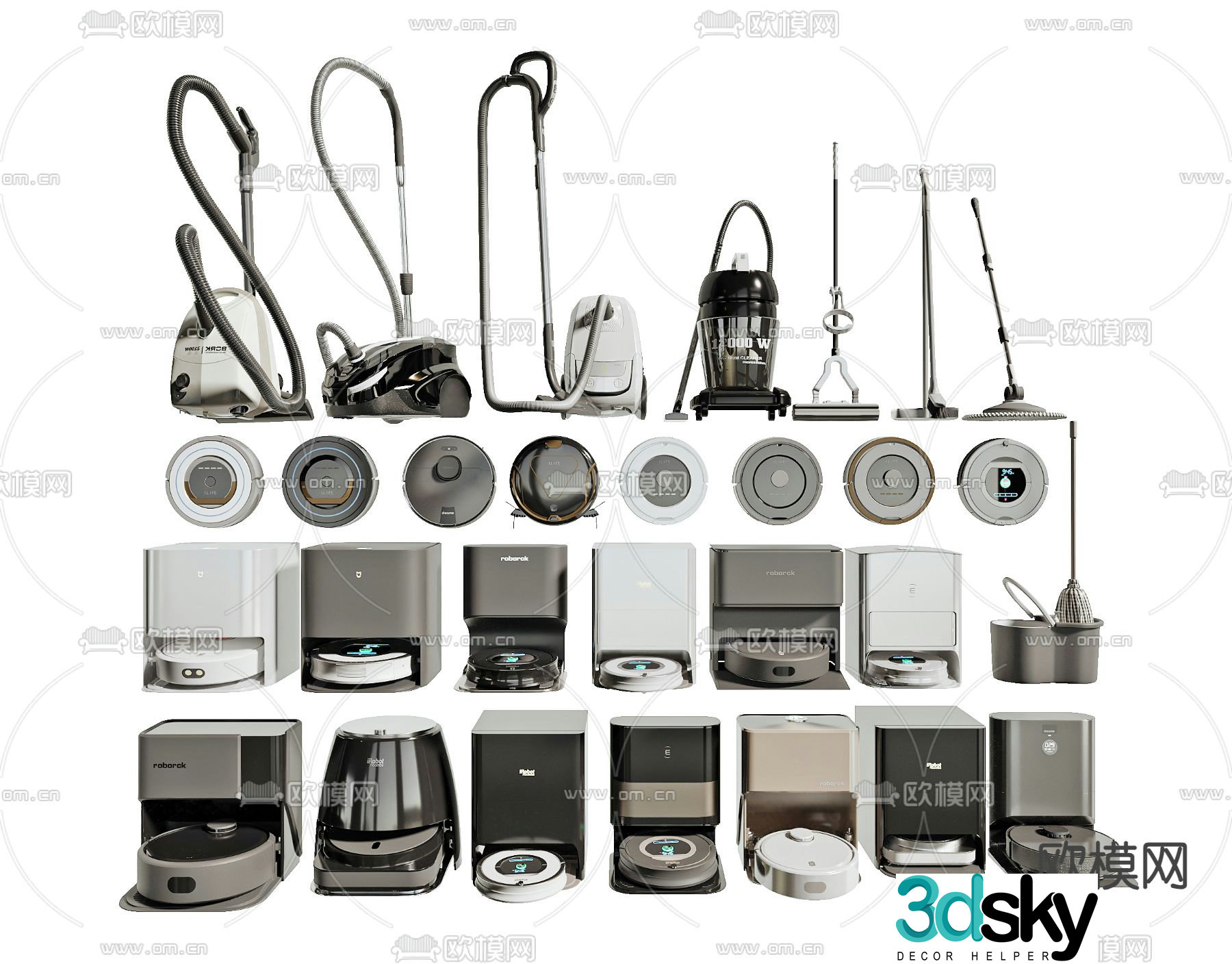 Sweeping robot vacuum cleaner 3d model