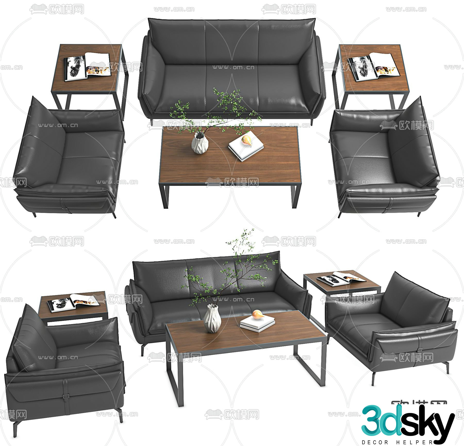 Office sofa reception sofa 3d model