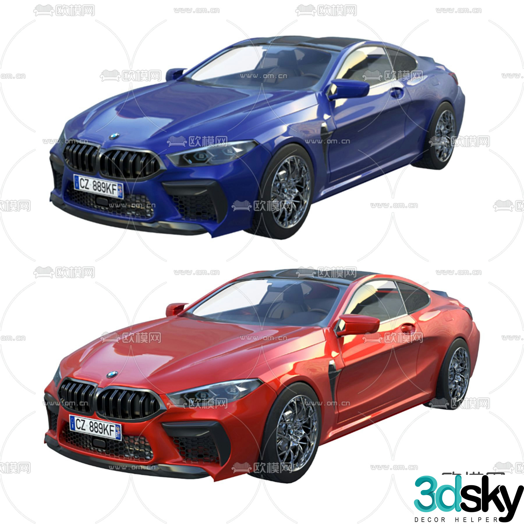 bmw car sedan coupe 3d model