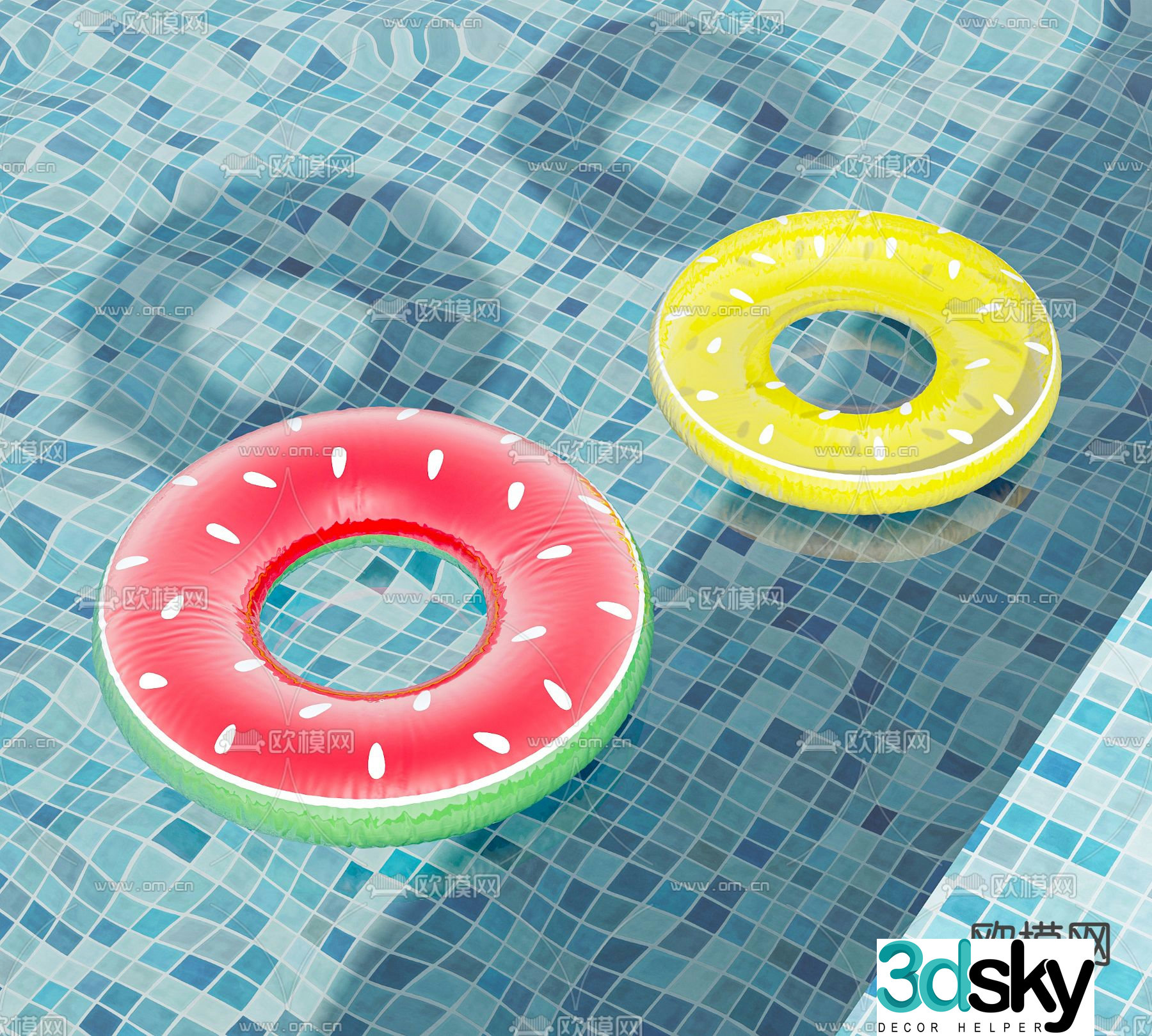 swimming ring lifebuoy 3d model