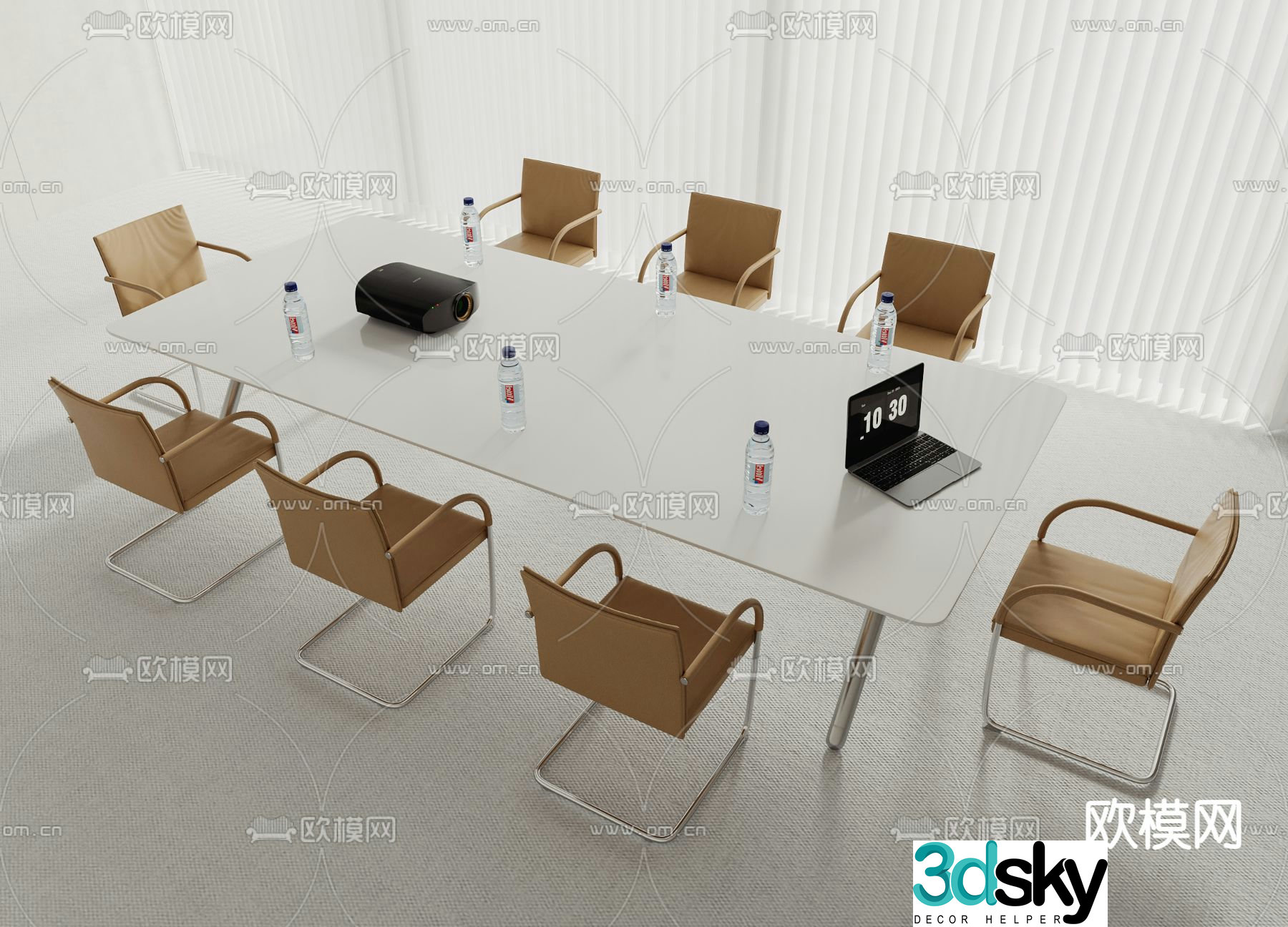 Modern conference table conference table 3d model
