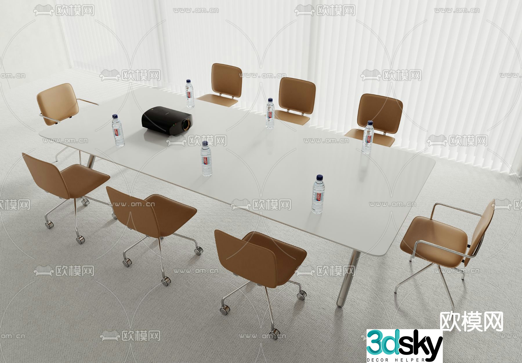 Modern conference table conference table 3d model