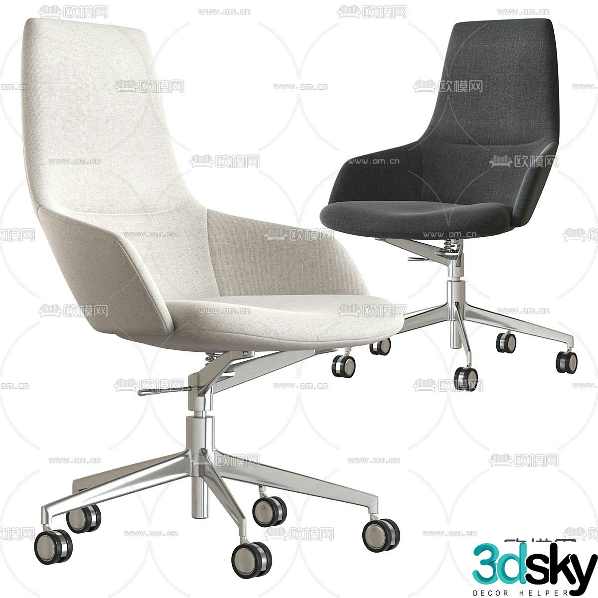 Office chair staff chair conference chair 3d model