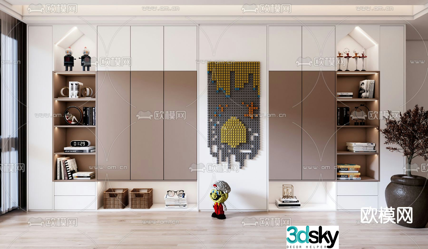 Children’s bookcase 3d model