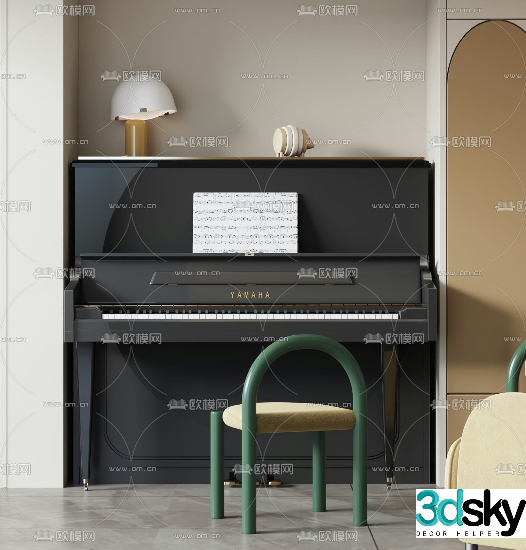 piano 3d model