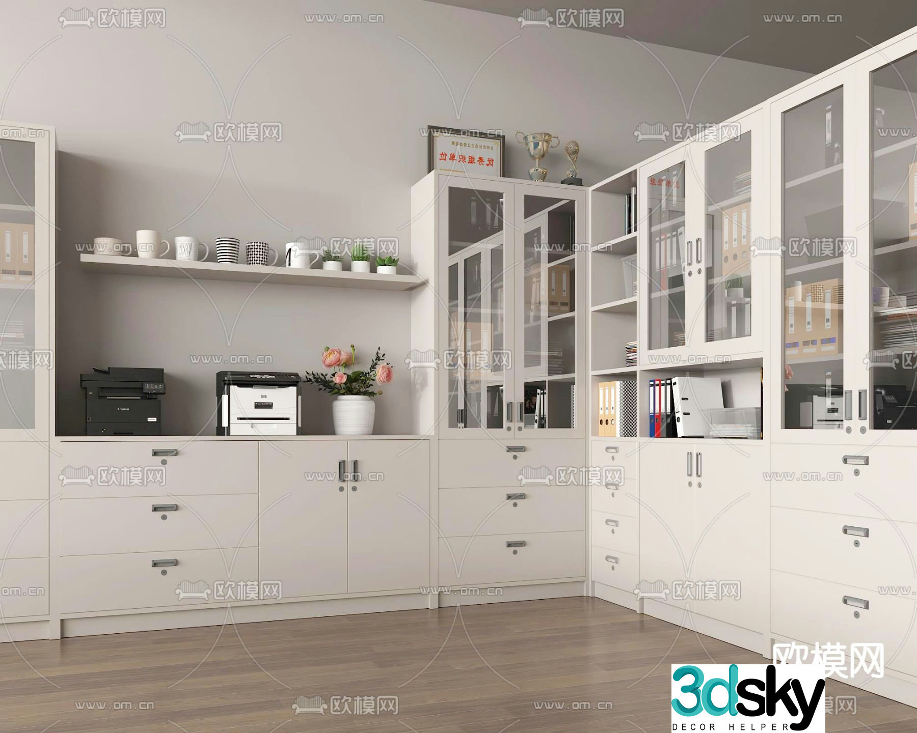 File cabinet filing cabinet information cabinet 3d model