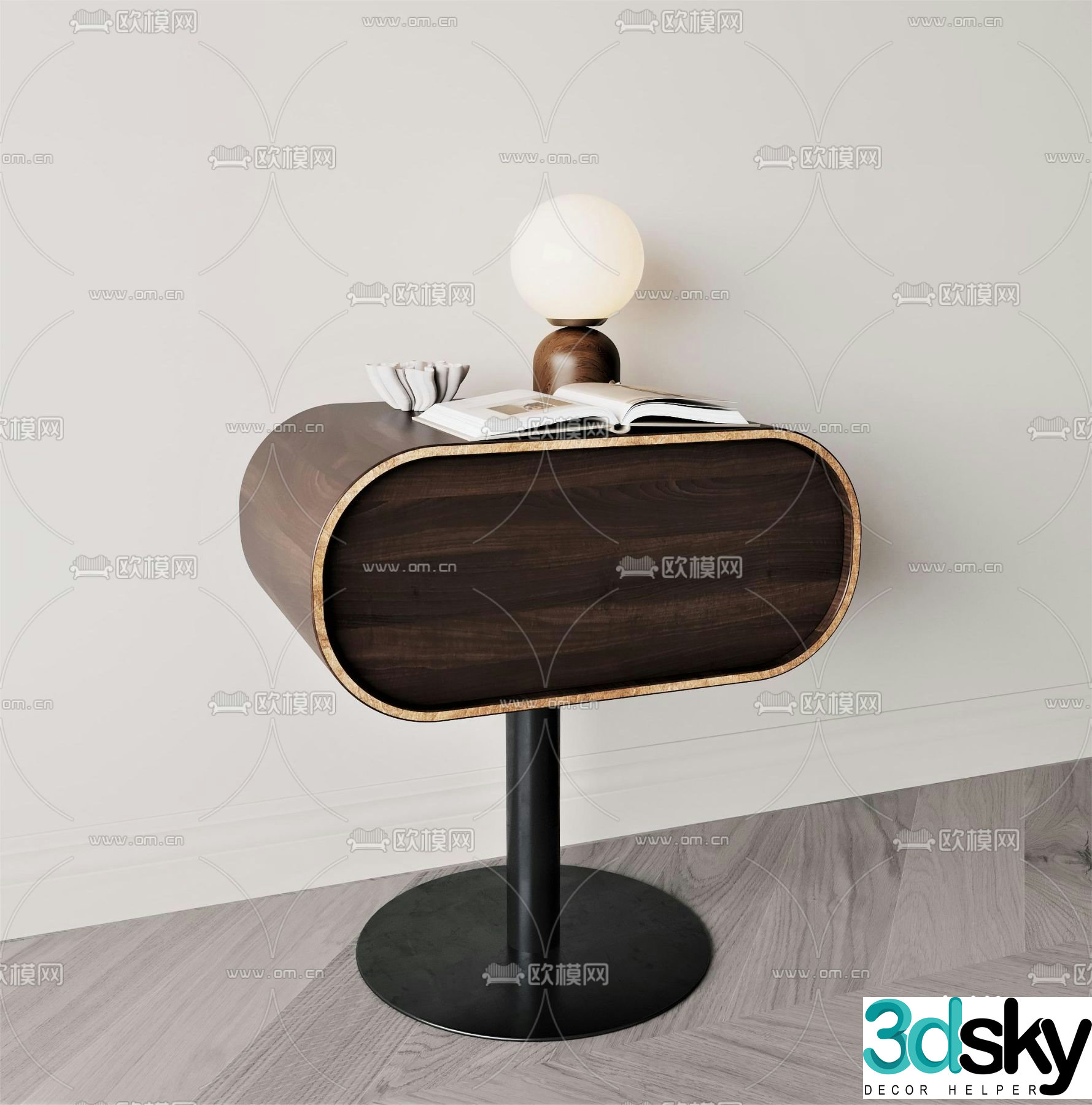Wabisa bedside table 3D model