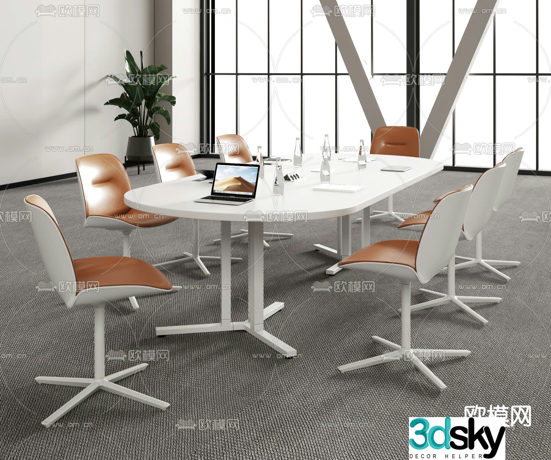 Modern conference table conference table 3d model