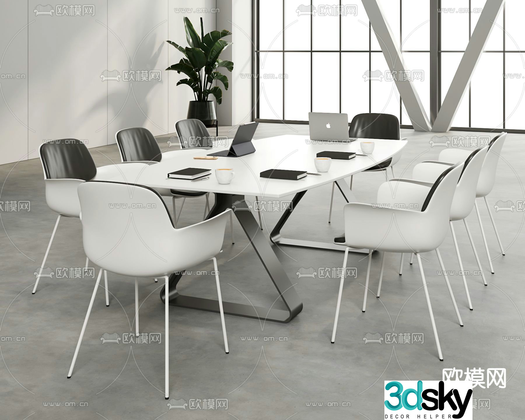 Modern conference table conference table 3d model