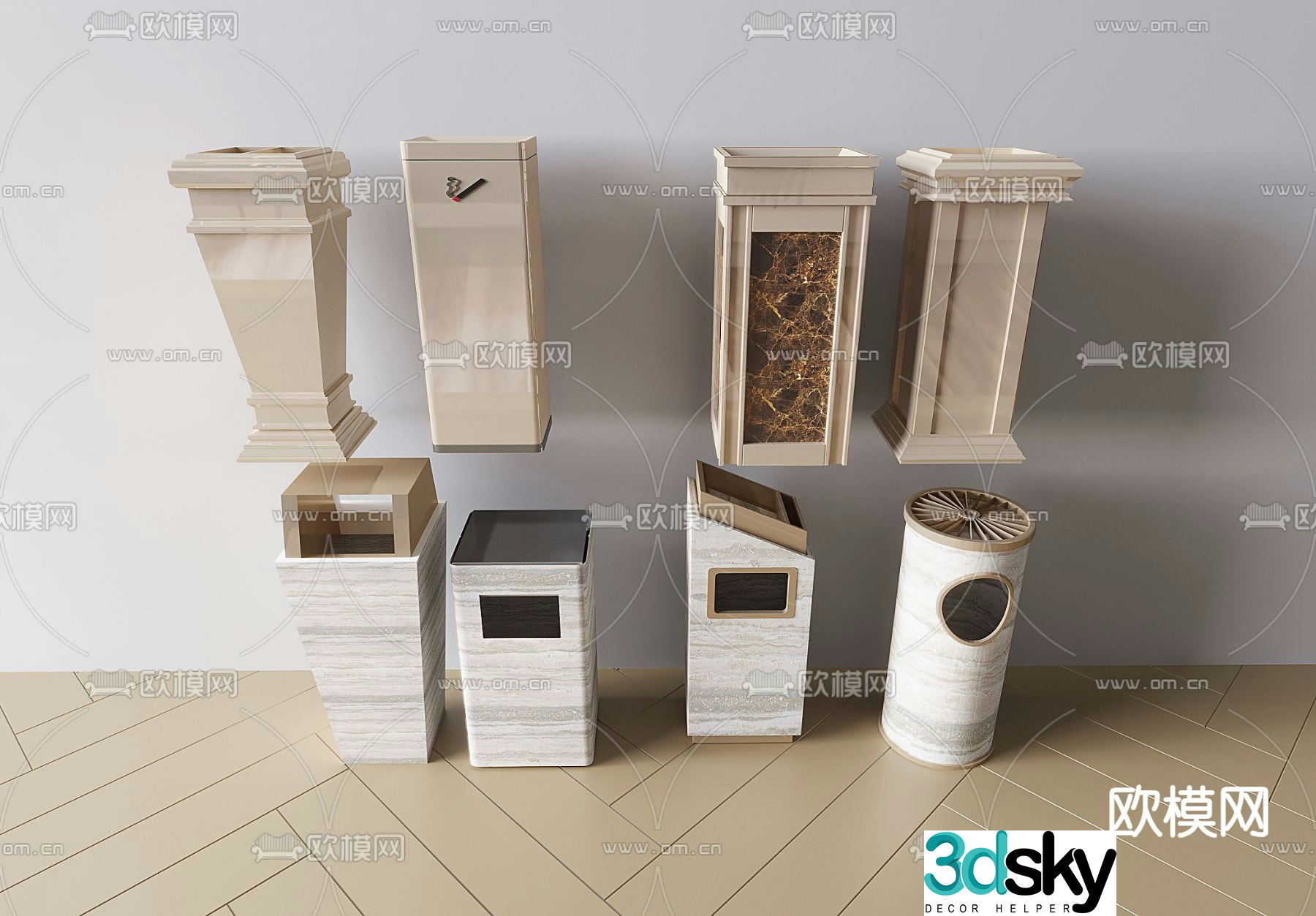 trash can trash can 3d model