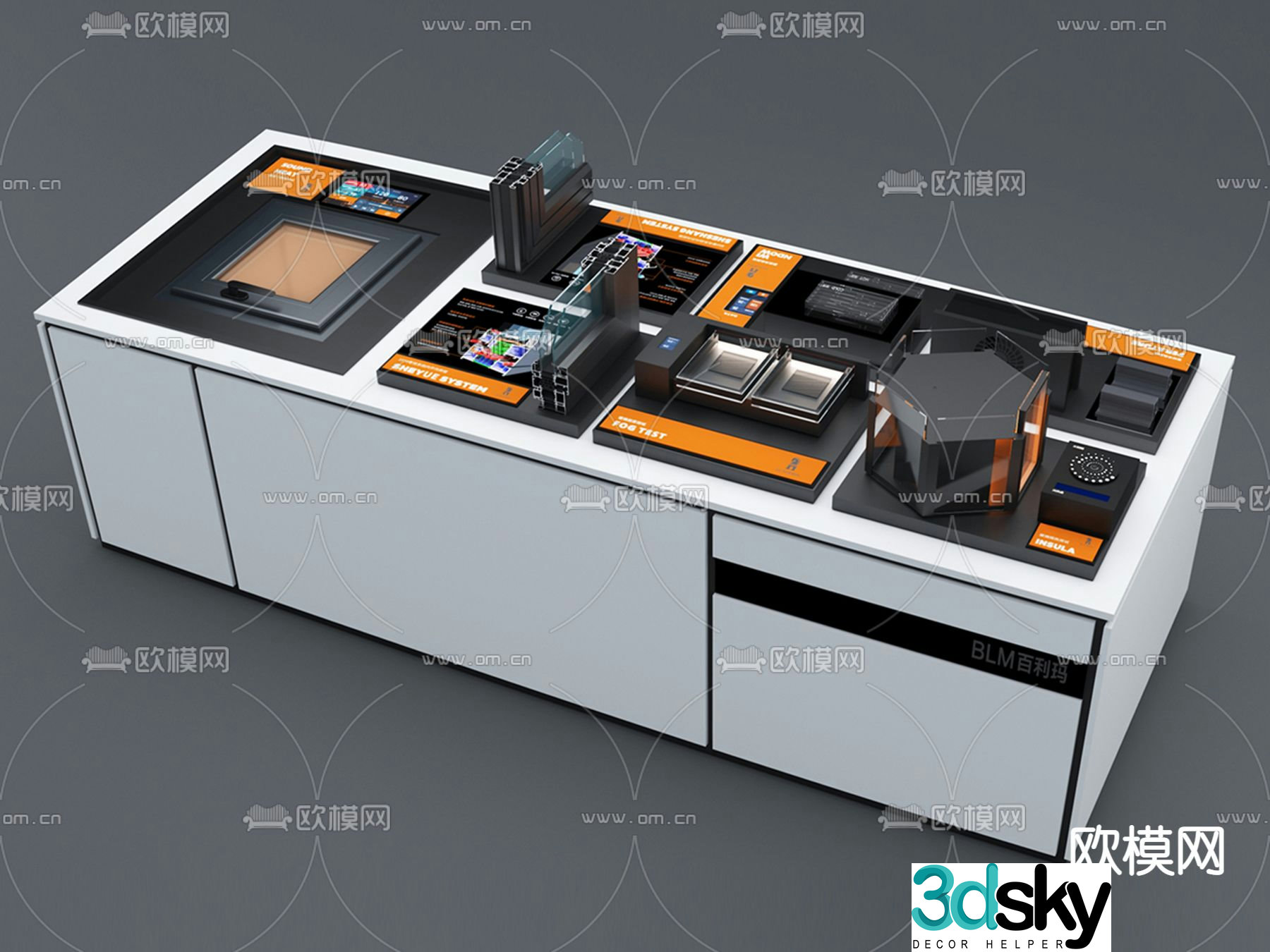 Door and window performance test bench 3D model