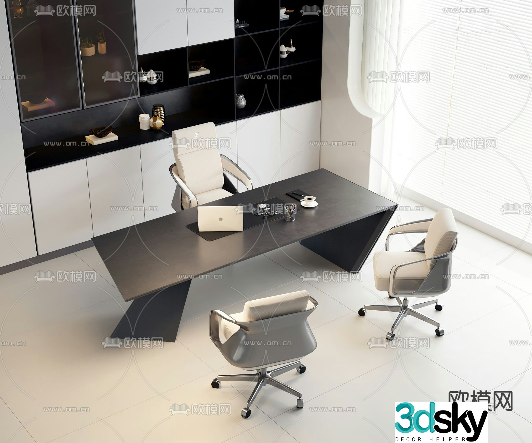 desk desk computer desk 3d model
