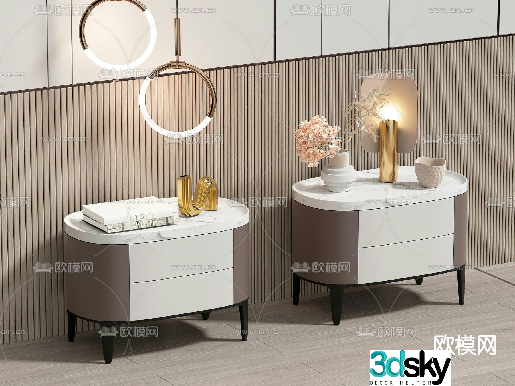 Modern night table 3d model