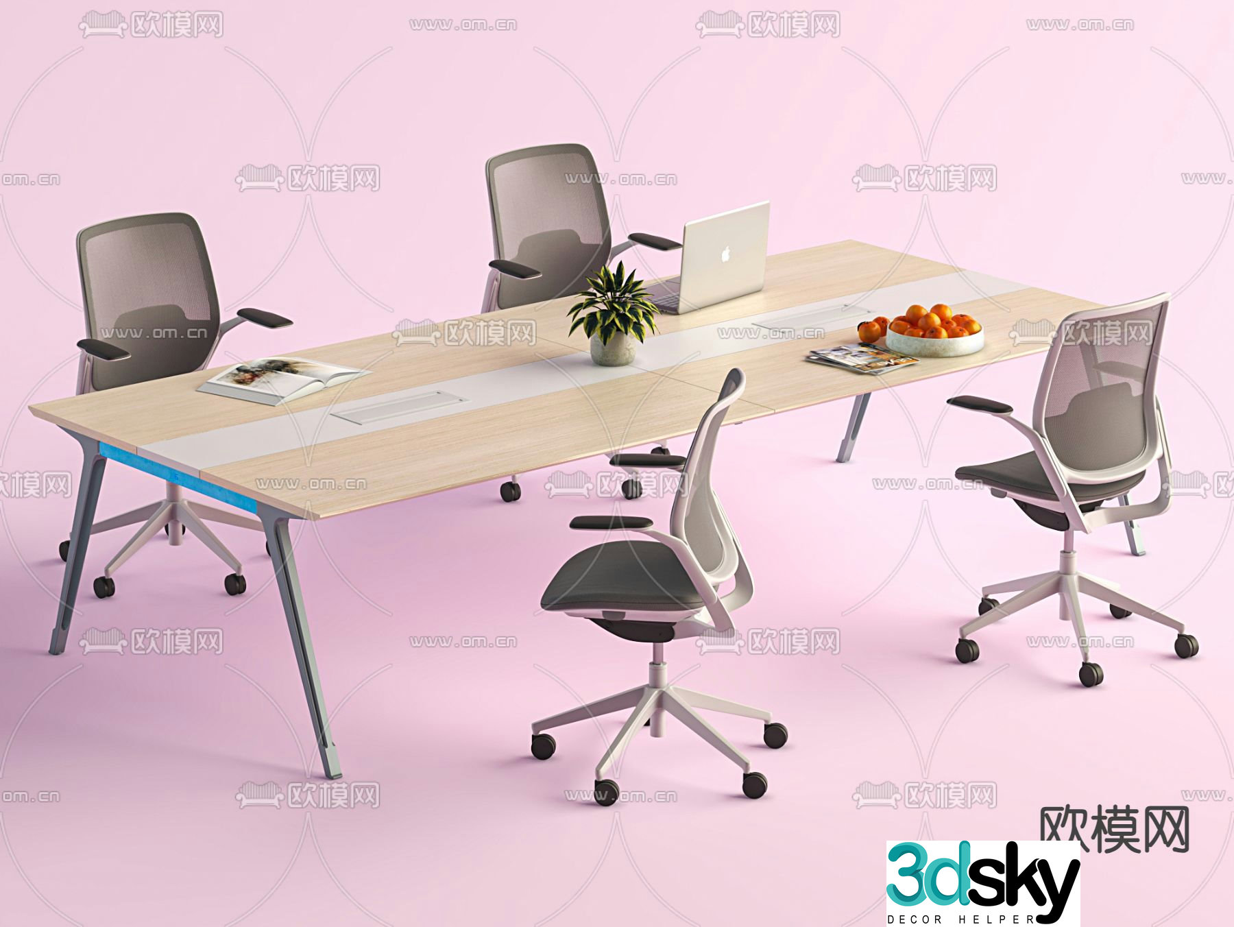 conference table conference table office desk 3d model