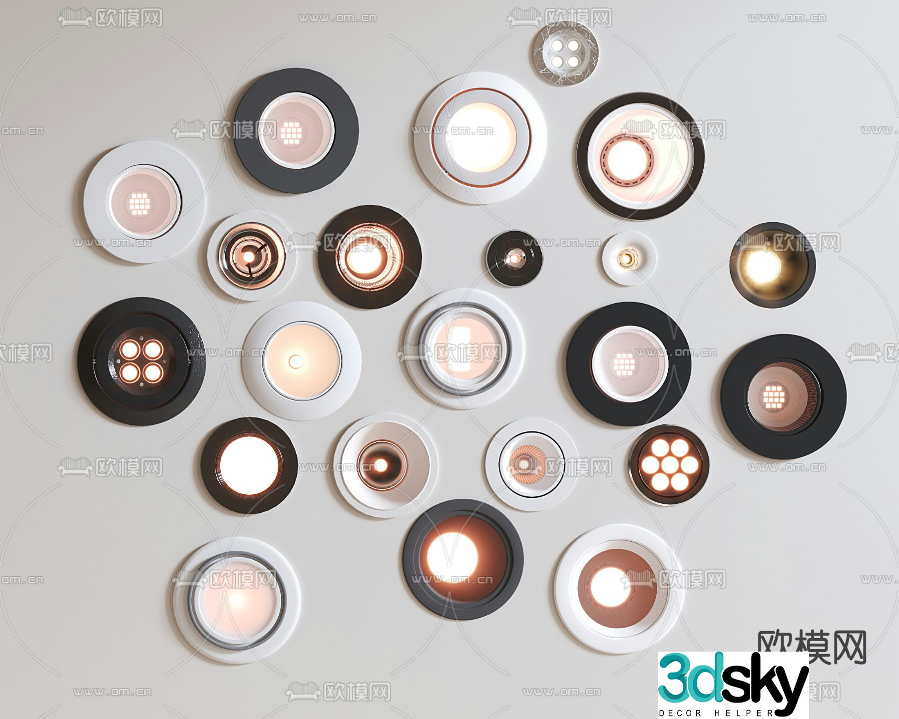 Recessed downlight spotlight daring light 3d model