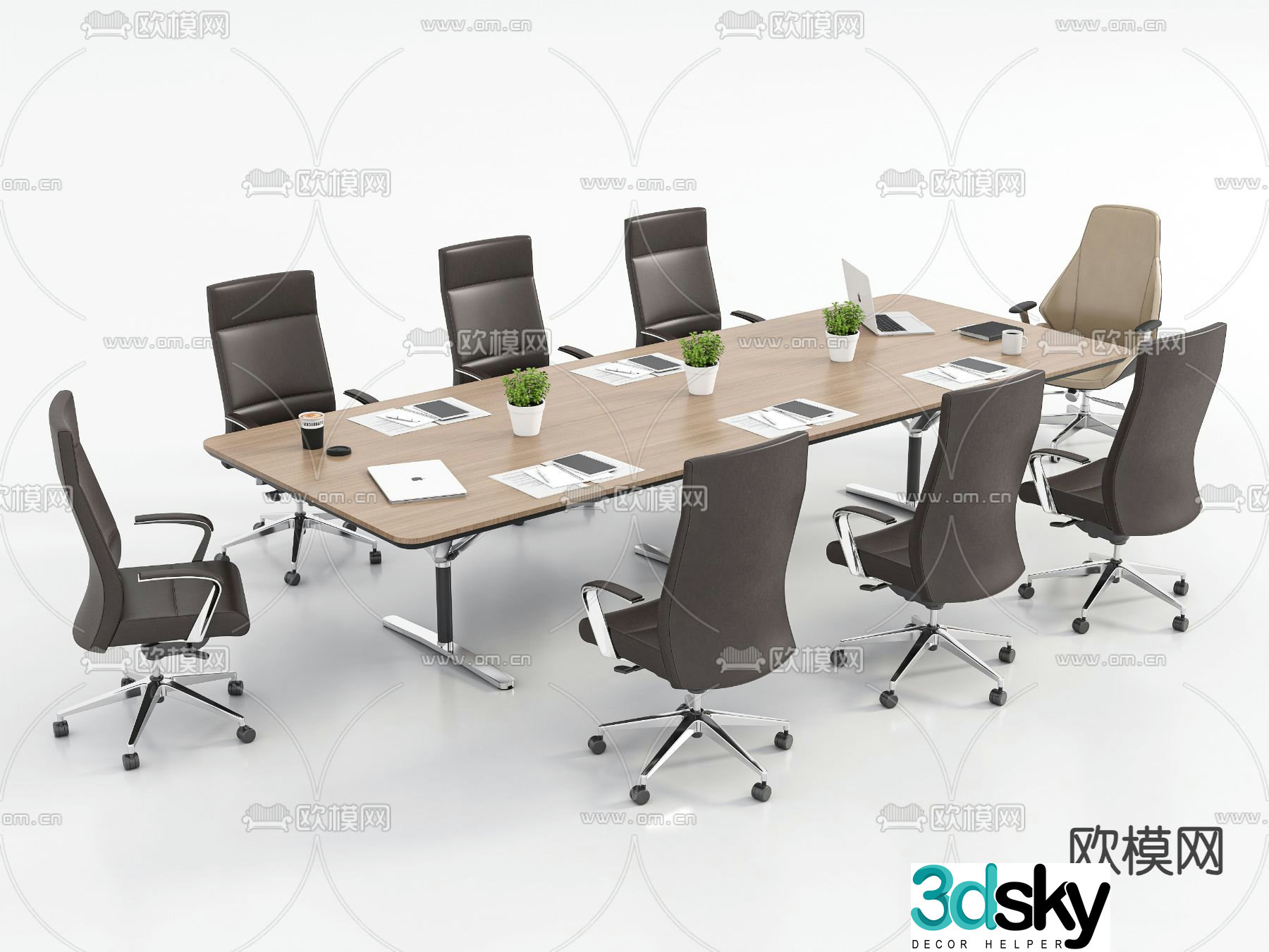 Modern conference table conference table 3d model