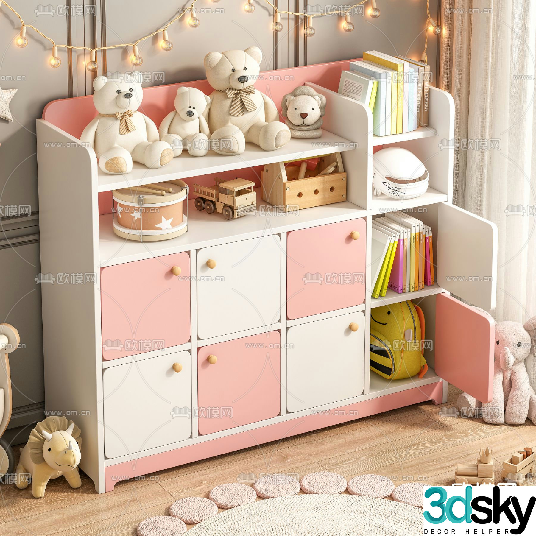Children’s storage cabinet toy cabinet 3d model