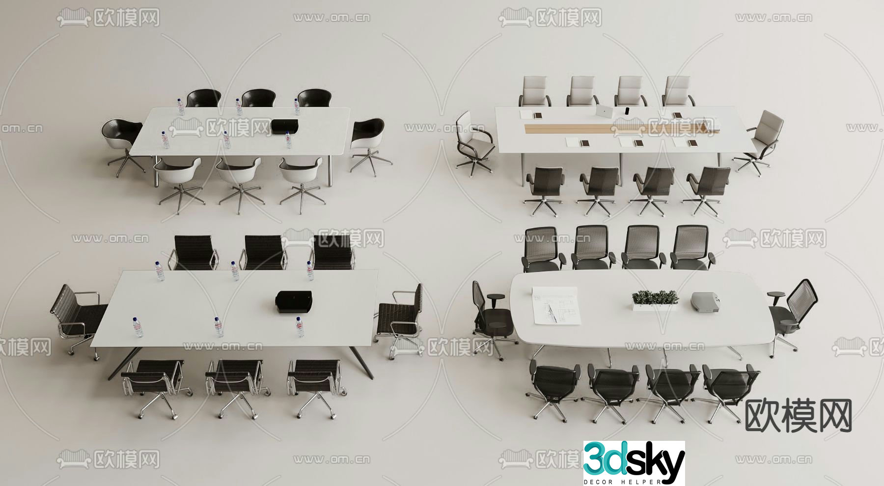 Modern conference table conference table 3d model