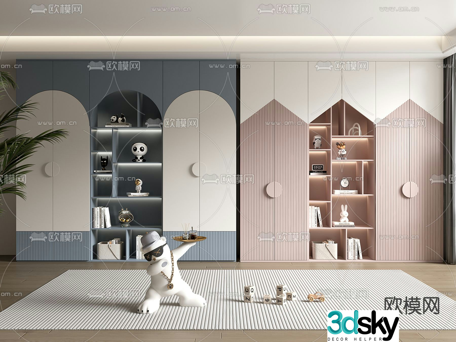 Children’s wardrobe toy cabinet 3d model