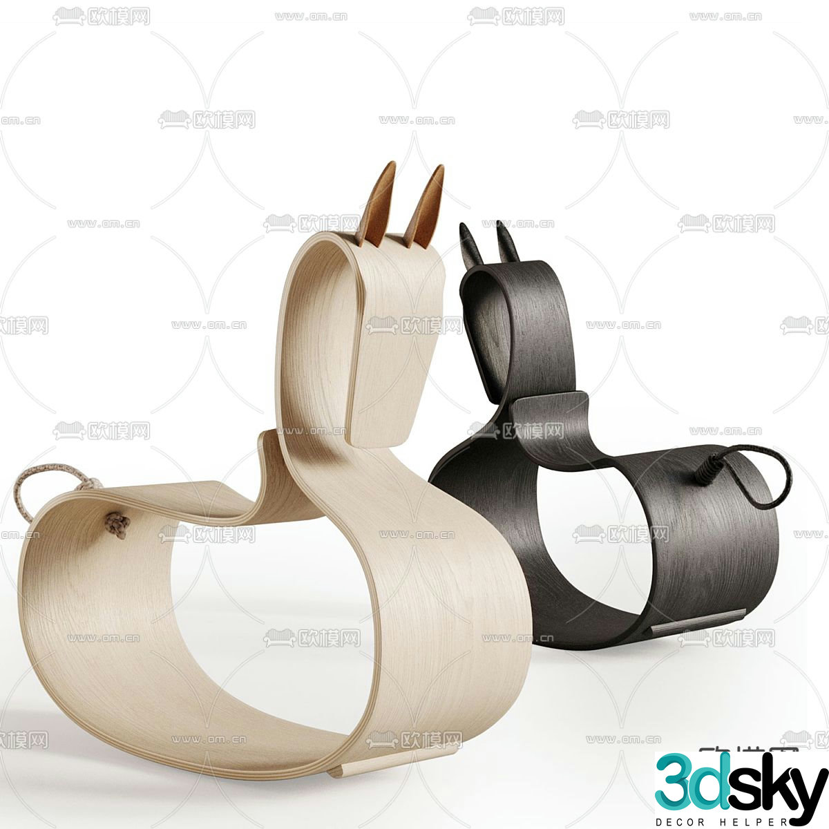 Children’s rocking horse rocking chair 3d model