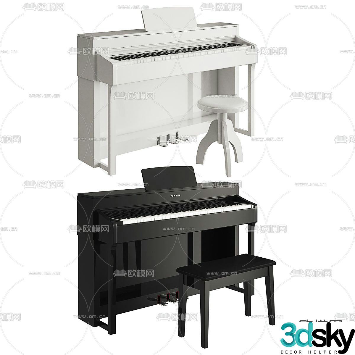 piano 3d model