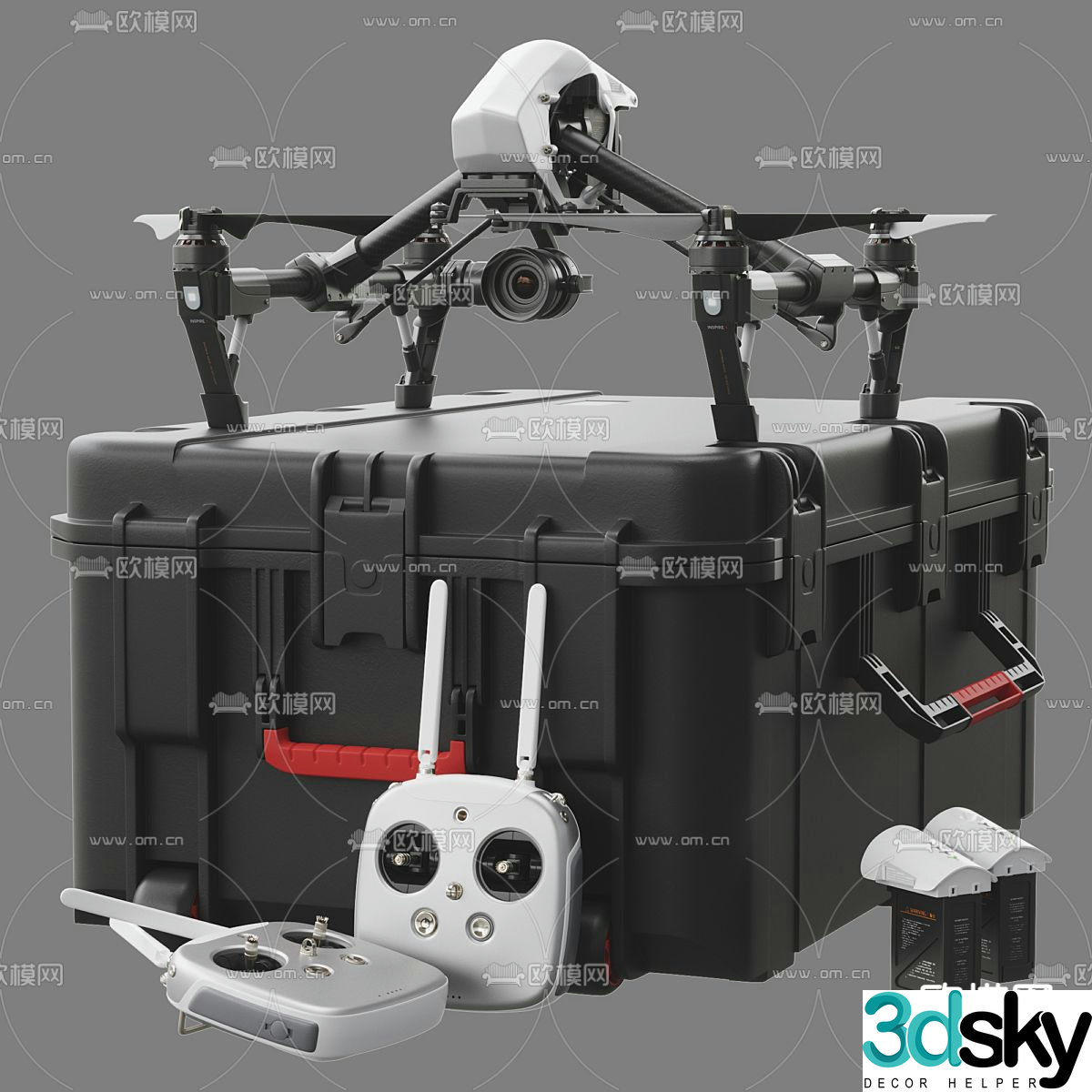 DJIInspire drone aircraft 3d model