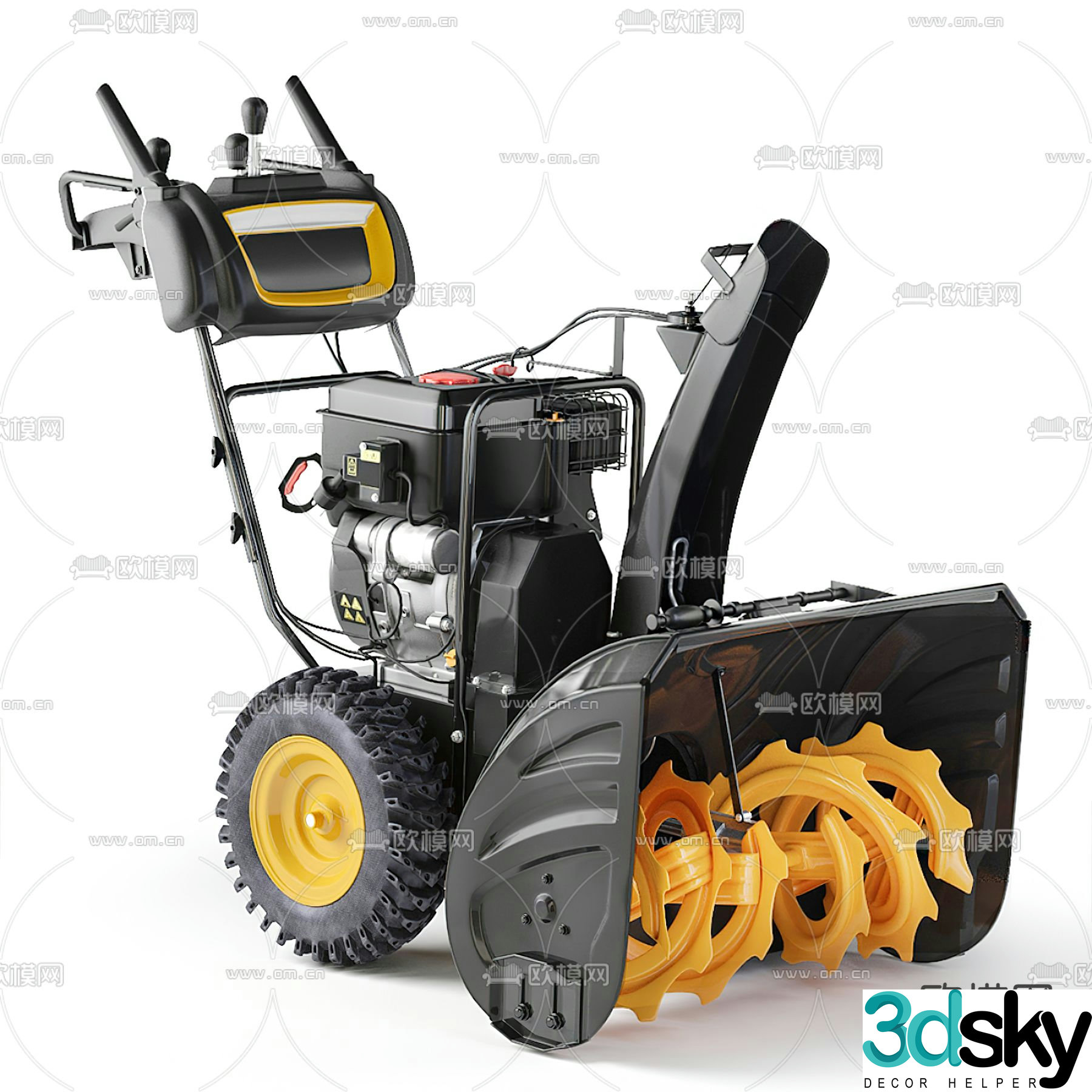 Snow blower snow thrower 3d model