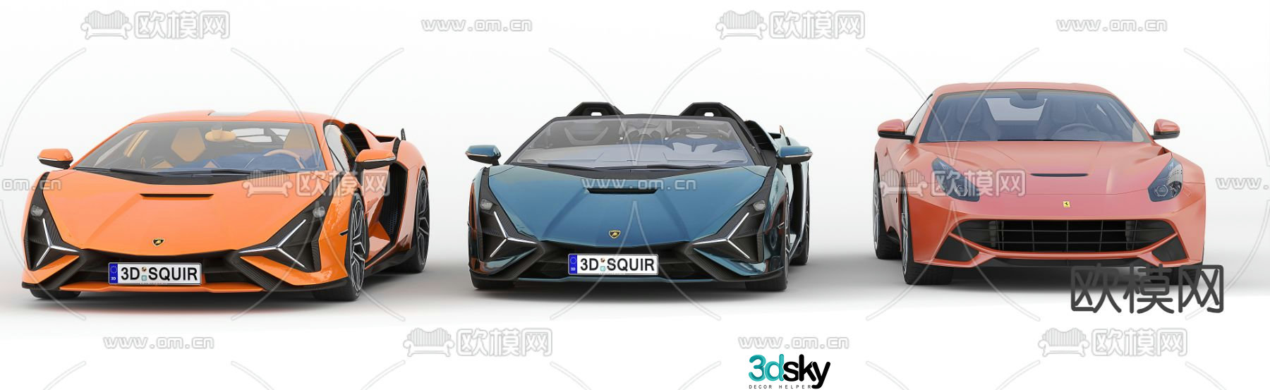 luxury car car sports car 3d model