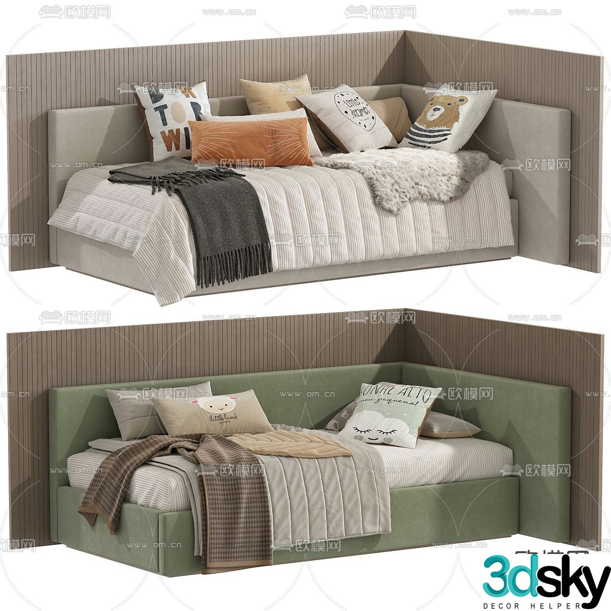 Children’s bed sofa bed 3d model