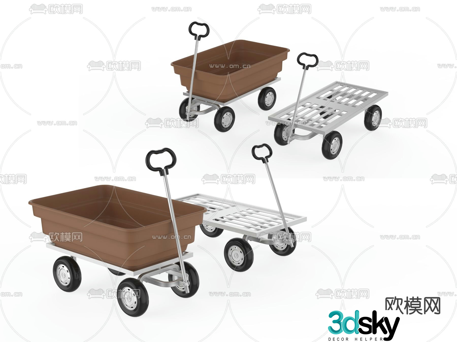 Express trolley trolley 3d model