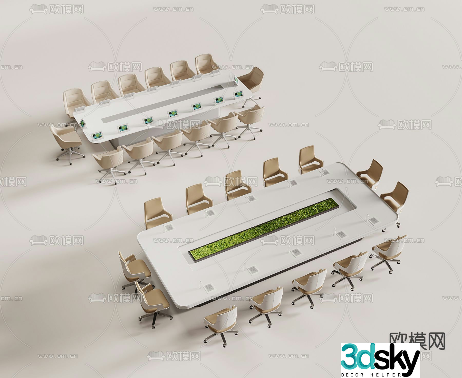 Modern conference table conference table 3d model