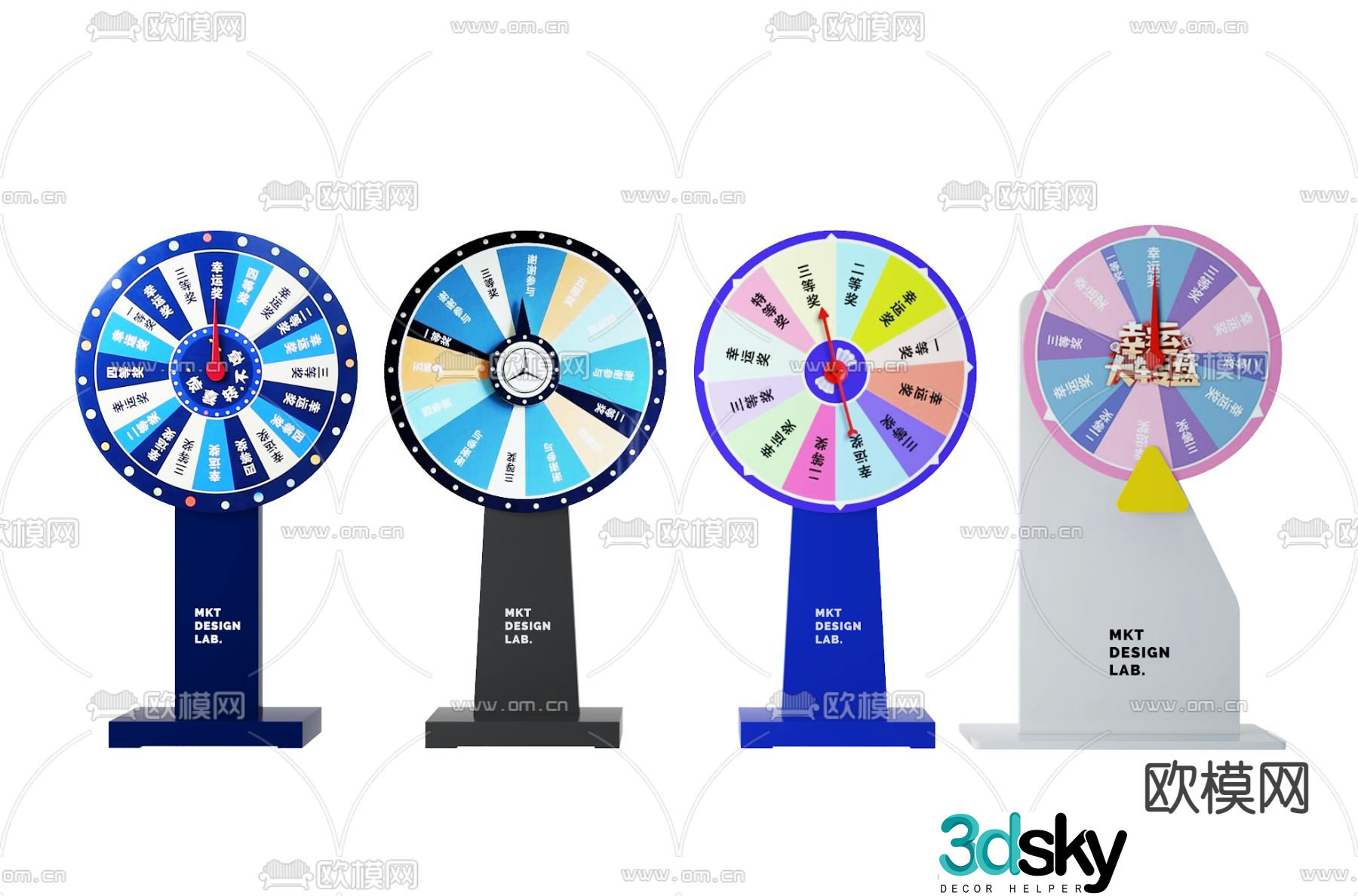 Lottery wheel lucky wheel 3d model
