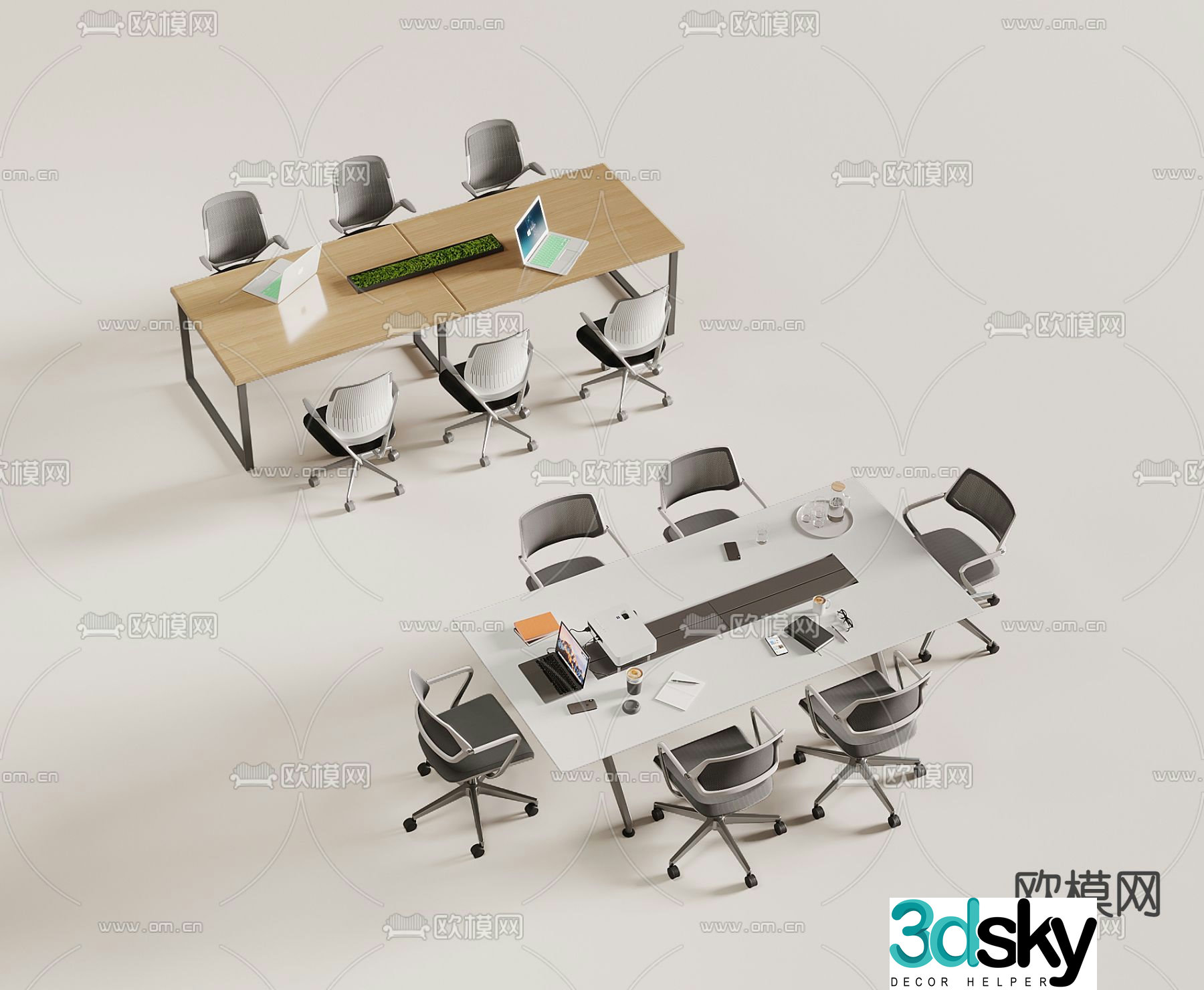 Modern conference table conference table 3d model