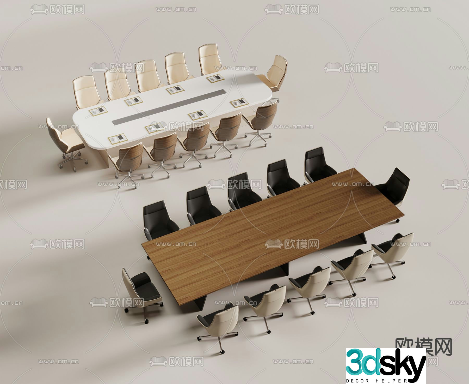 Modern conference table conference table 3d model