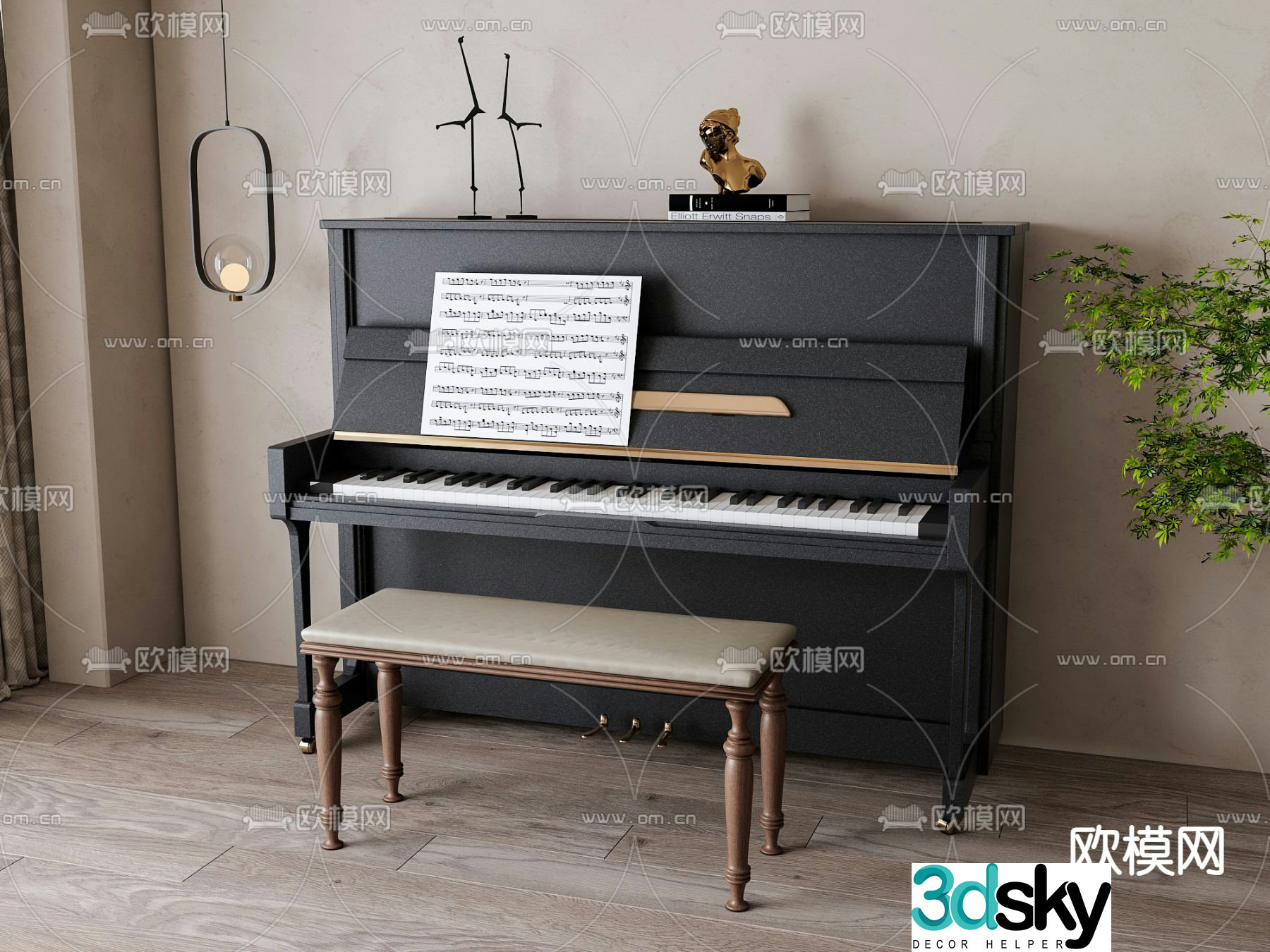 piano 3d model